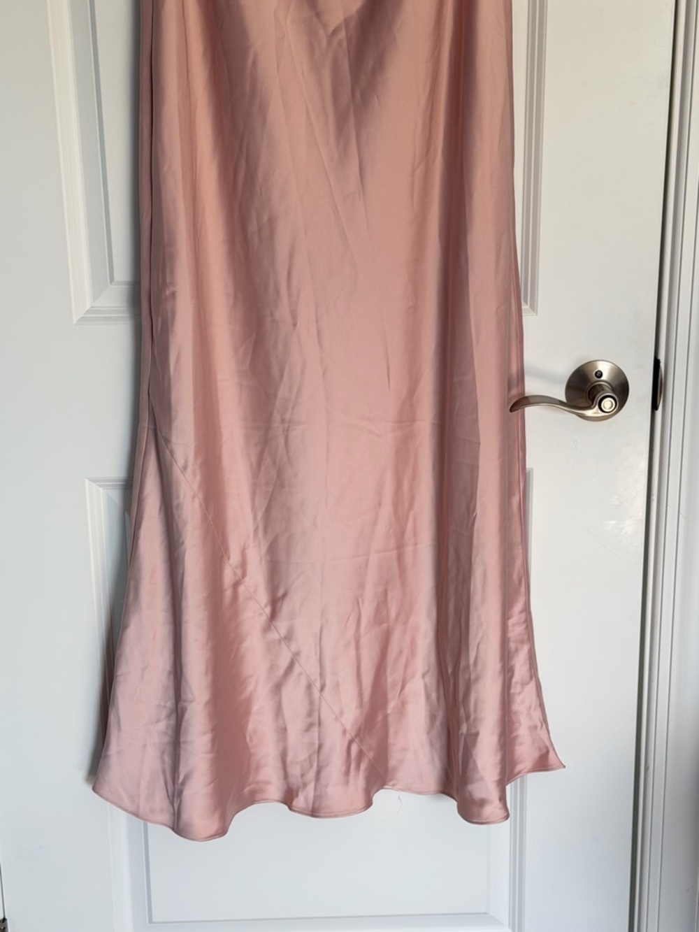 NWT White House Black Market Rose Smoke Satin Halter Maxi Dress 2 54467 - Picture 5 of 13